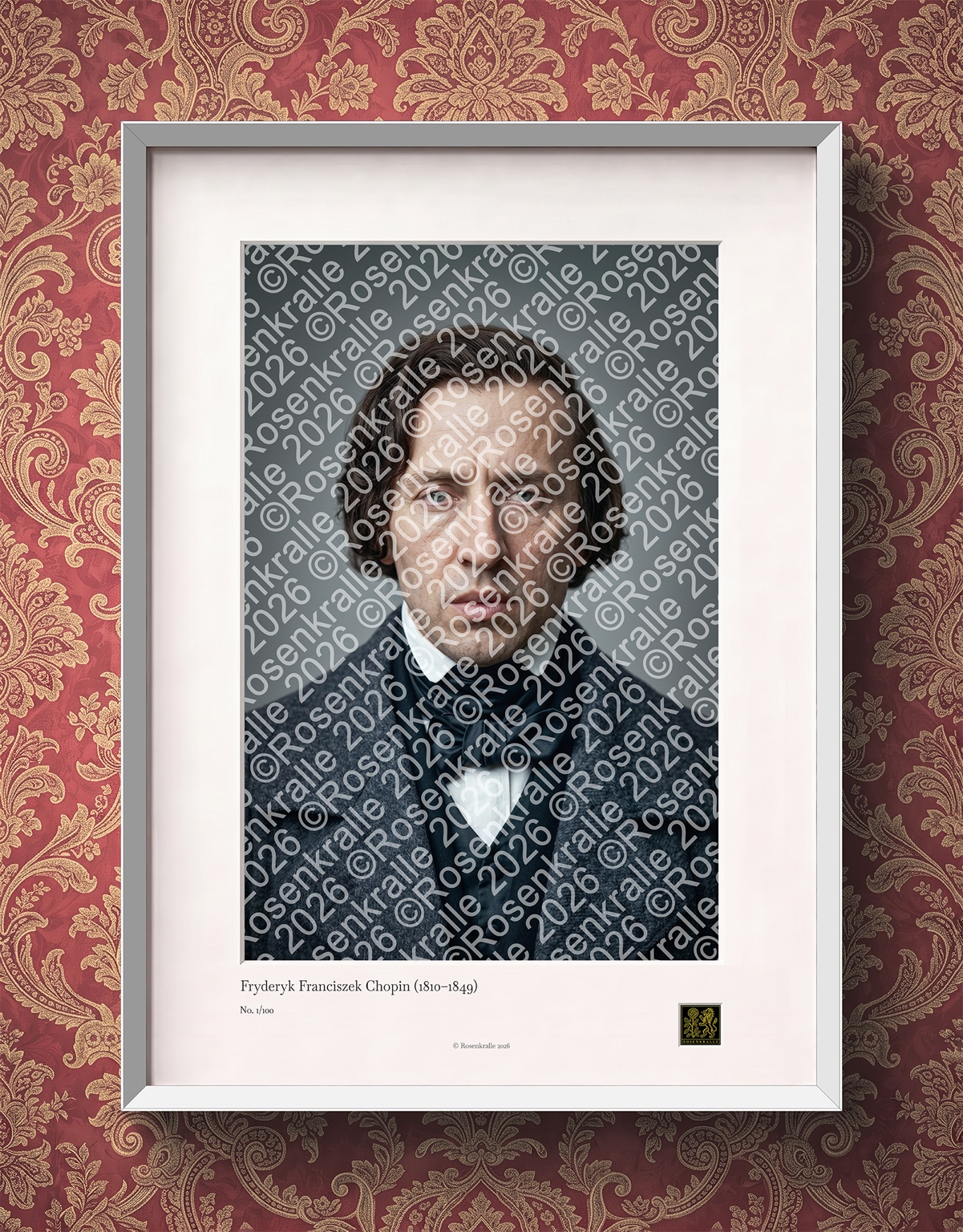 Fryderyk Chopin, framed Rosenkralle edition